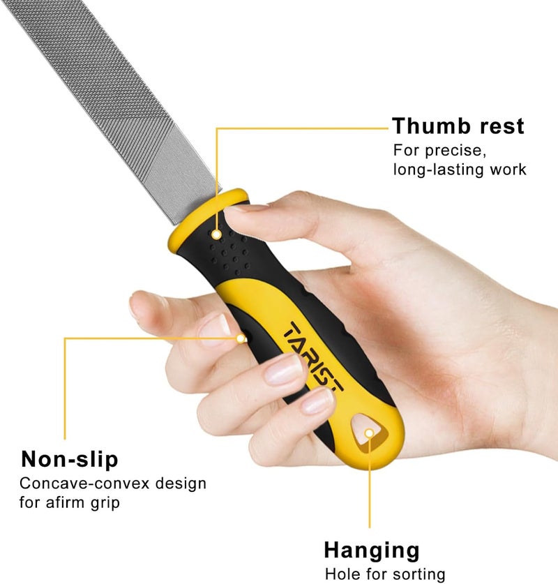 TARIST 10 inch Flat Metal File, Professional Carbon Steel file, Tool Sharpener for Professionals and DIY - Image 2